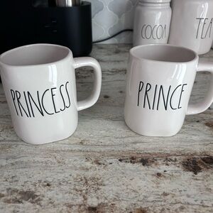 Rae Dunn ‘Princess' and 'Prince' Mug Set